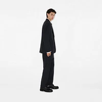 Wool Tailored Trousers in Navy - Men | Burberry® Official