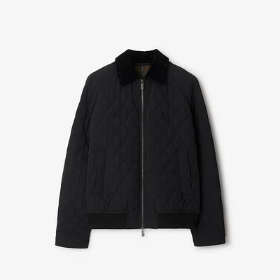 Quilted Nylon Jacket in Black/snug - Men | Burberry® Official