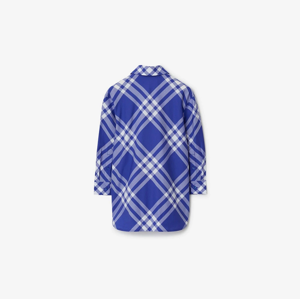 Check Cotton Shirt in Knight | Burberry® Official