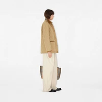 Quilted Nylon Barn Jacket in Flax/sand - Women | Burberry® Official