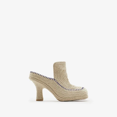 Cord Highland Mules in Natural - Women | Burberry® Official