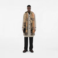 Wide Reversible EKD Cashmere Scarf in Archive beige | Burberry® Official