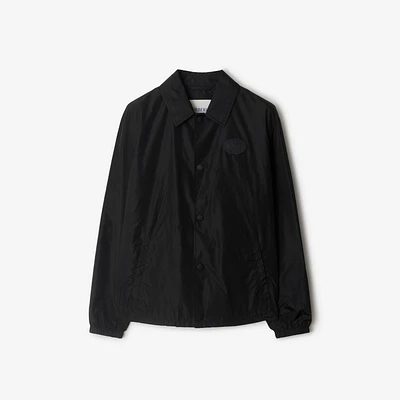 Knight Stamp Nylon Coach Jacket in Black - Men | Burberry® Official