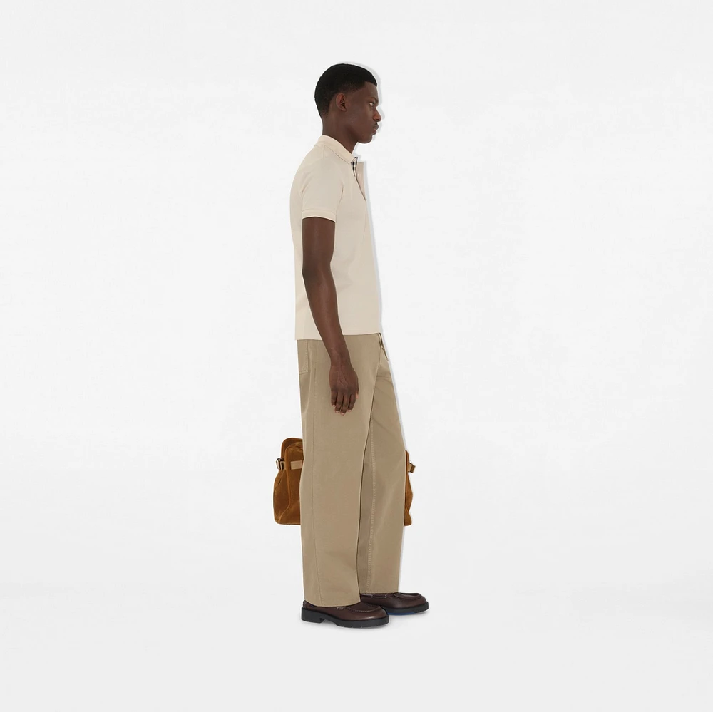 Cotton Polo Shirt in Clam - Men | Burberry® Official