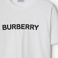 Logo Cotton T-shirt in White - Women | Burberry® Official