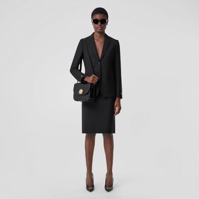 Mohair Wool Pencil Skirt Black - Women | Burberry® Official