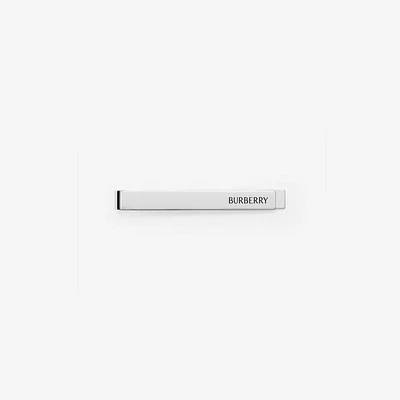 Logo Tie Bar in Silver - Men | Burberry® Official