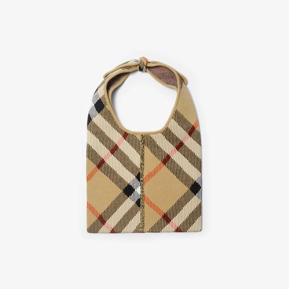 Check Tie Bag in Sand - Children | Burberry® Official