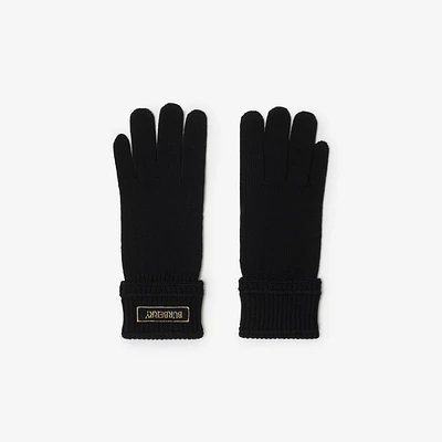 Wool Gloves in Black - Men | Burberry® Official