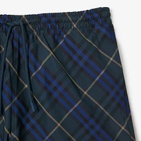 Check Swim Shorts in Midnight - Men, Nylon | Burberry® Official