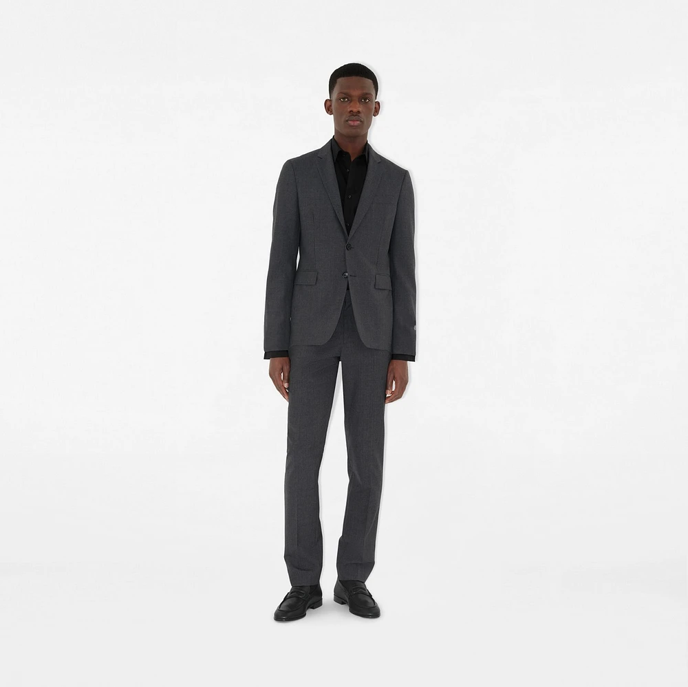 Wool Tailored Jacket in Rock grey - Men | Burberry® Official