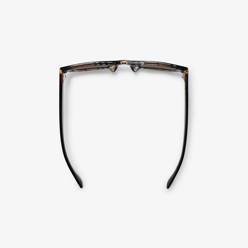 Check Square Sunglasses in Black/check | Burberry® Official
