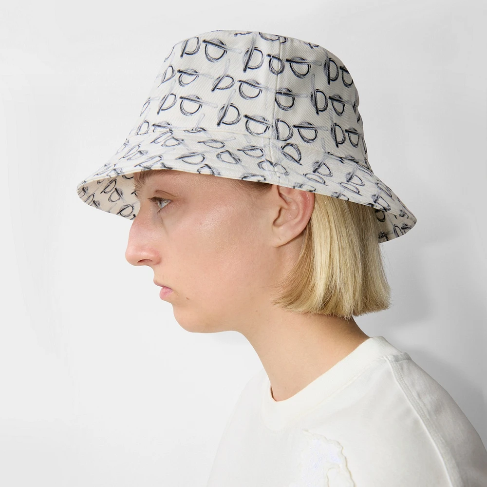 B Cotton Bucket Hat in White - Men | Burberry® Official
