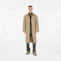 EKD Long Cotton Blend Car Coat in Sand - Men | Burberry® Official