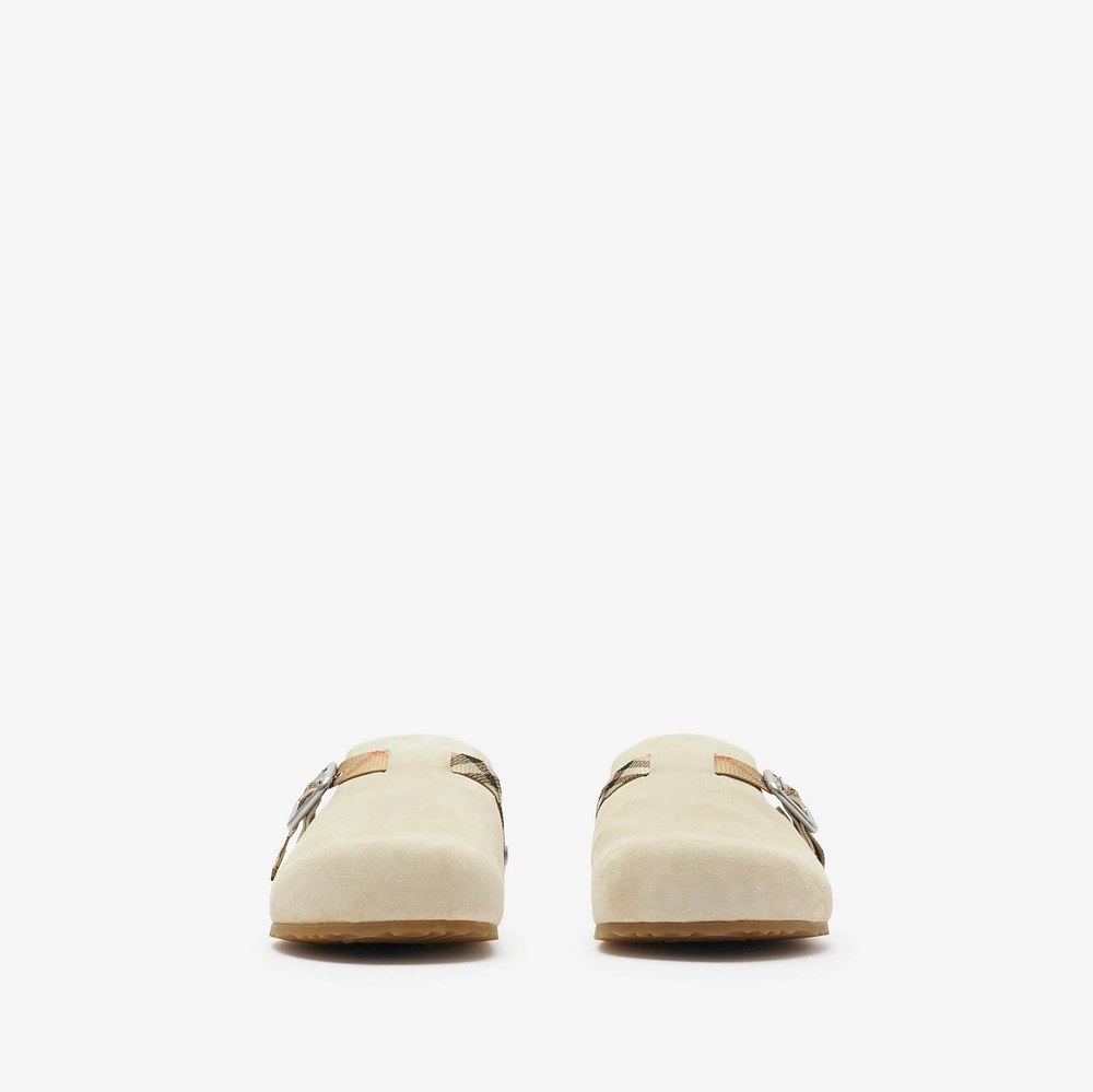 Suede Urchin Clogs in Bake - Men | Burberry® Official
