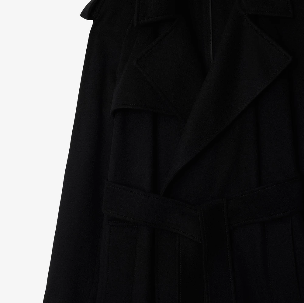 Cashmere Wrap Coat in Black - Women | Burberry® Official