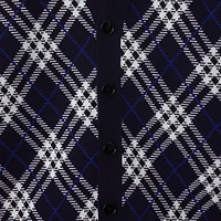 Check Wool Blend Cardigan in Ink blue - Men | Burberry® Official