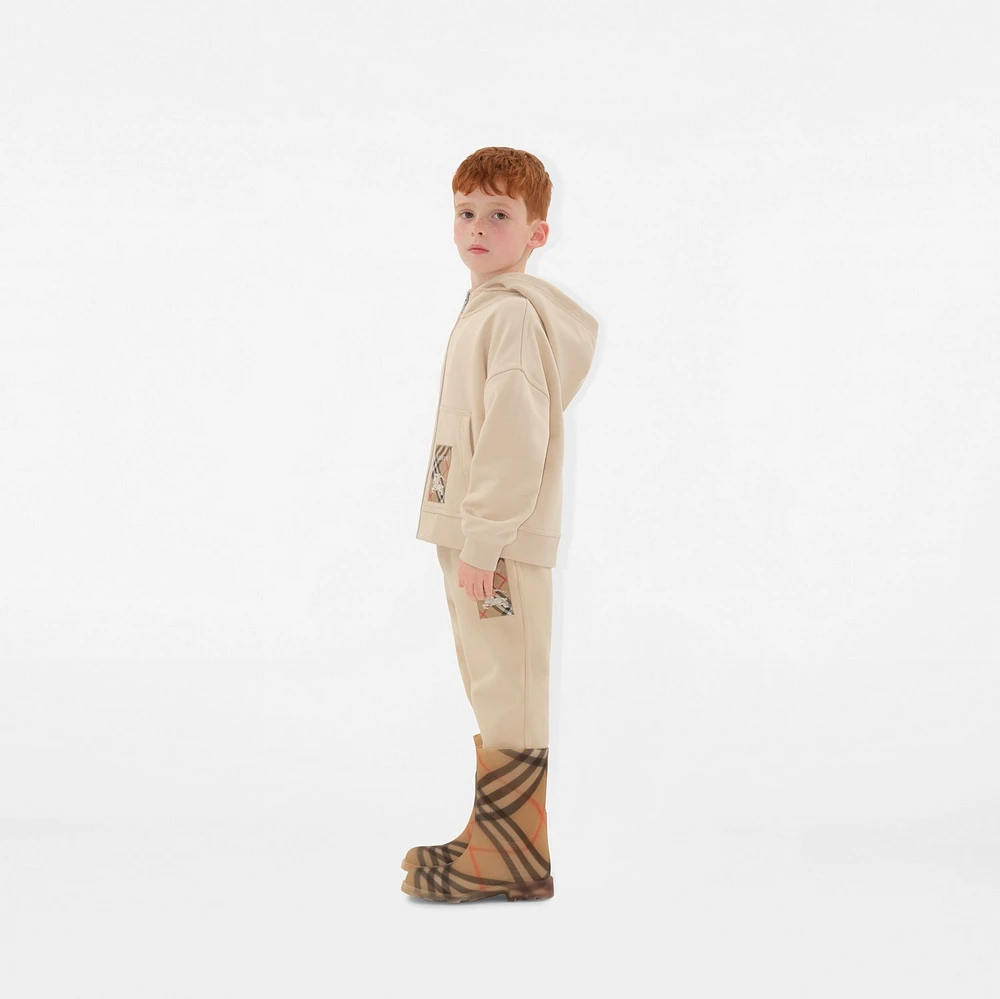 Check Label Cotton Jogging Pants in Calico | Burberry® Official