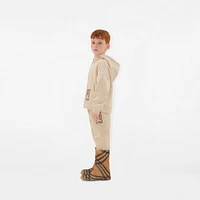 Check Label Cotton Jogging Pants in Calico | Burberry® Official