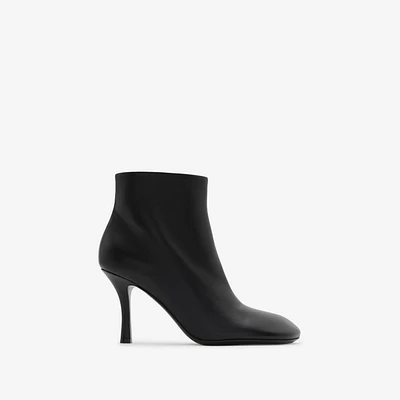 Leather Baby Boots in Black - Women | Burberry® Official