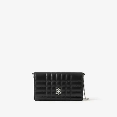 Lola Clutch in Black/palladium - Women, Leather | Burberry® Official