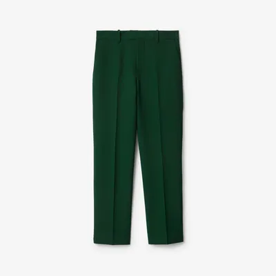 Wool Tailored Trousers in Ivy - Women | Burberry® Official