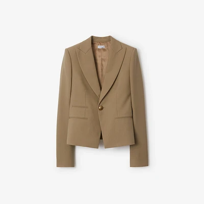 Wool Tailored Jacket in Puddle - Women | Burberry® Official