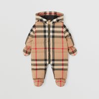Check Puffer Suit Archive Beige - Children | Burberry® Official