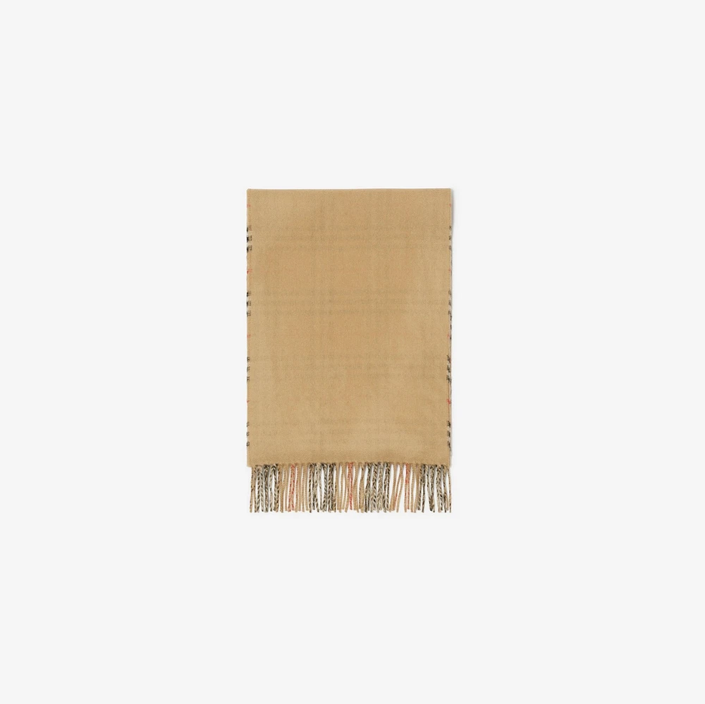 Reversible Check Cashmere Scarf in Archive beige | Burberry® Official
