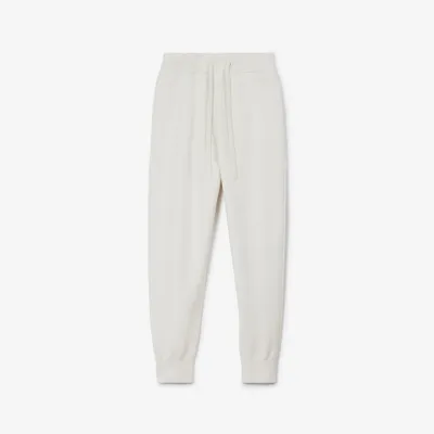 Burberry Cashmere-Cotton Monogram Sweatpants