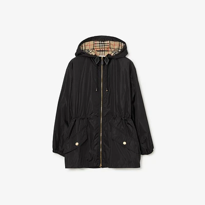 Nylon Hooded Jacket in Black - Women | Burberry® Official