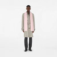 Wide Check Wool Silk Scarf in Sugar | Burberry® Official