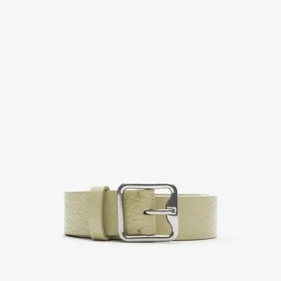 Leather B Buckle Belt in Hunter - Women | Burberry® Official