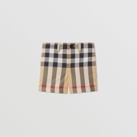 Check Stretch Cotton Tailored Shorts Archive Beige - Children | Burberry® Official