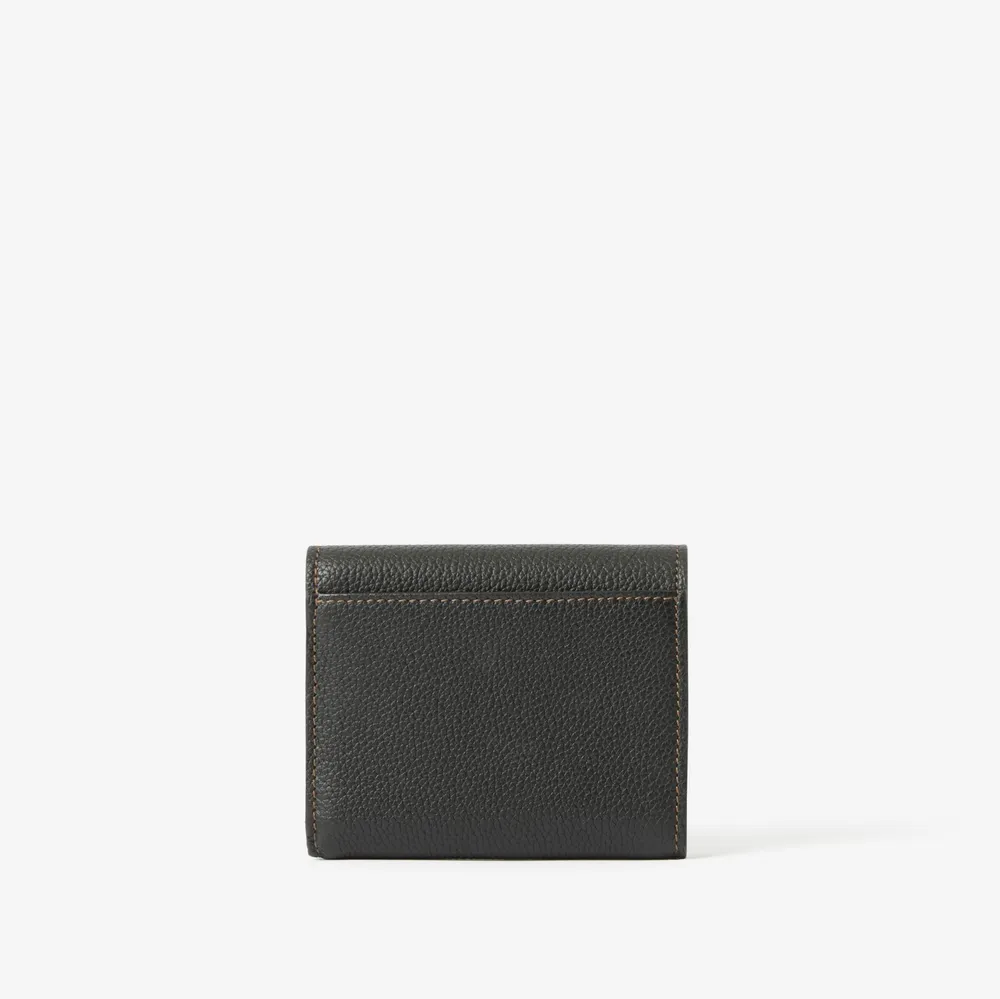 Leather TB Compact Wallet in Thistle - Women