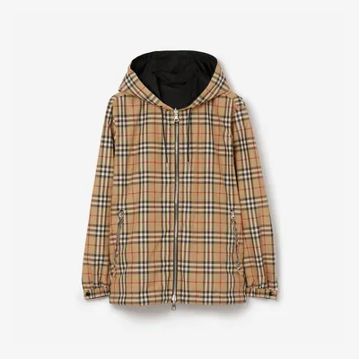 Check Reversible Jacket in Archive Beige - Men | Burberry® Official