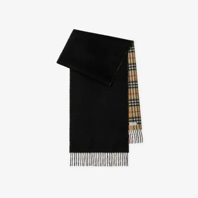 Reversible Check Cashmere Scarf in Archive beige/ | Burberry® Official