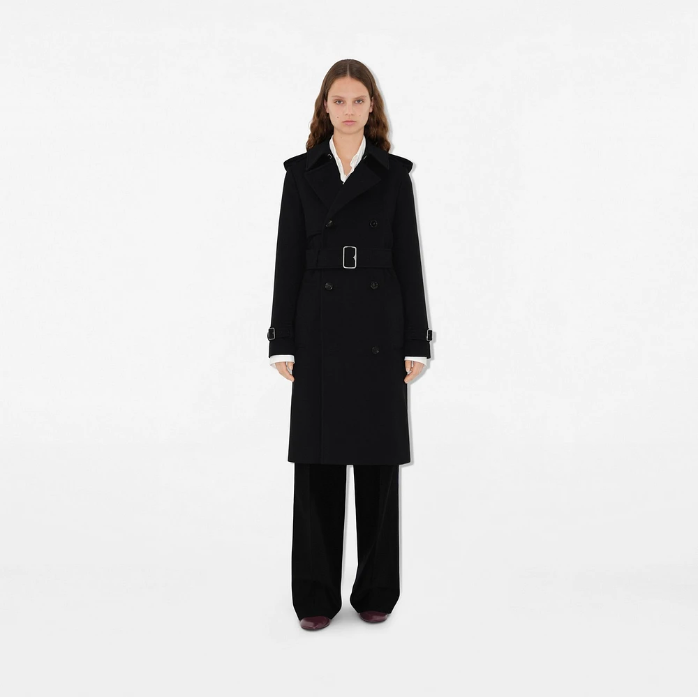 Cashmere Trench Coat in Black - Women | Burberry® Official