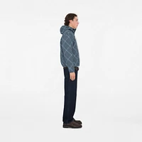 Reversible Check Hooded Jacket in Pewter - Men | Burberry® Official