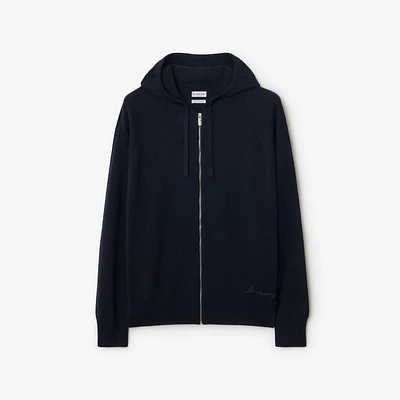 Cashmere Zip Hoodie in Storm - Men | Burberry® Official