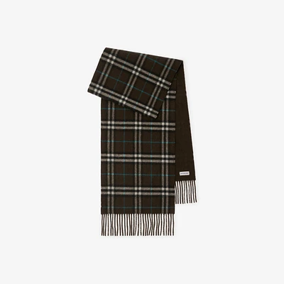 Reversible Check Cashmere Scarf in Snug | Burberry® Official
