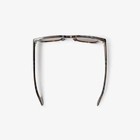 Check Square Sunglasses in Birch brown - Women | Burberry® Official