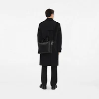 Embossed Check Briefcase in Black - Men | Burberry® Official