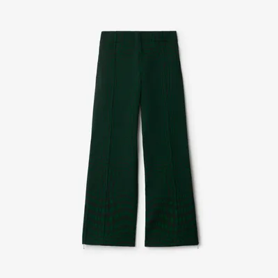 Warped Houndstooth Nylon Blend Track Pants in Ivy - Men | Burberry® Official