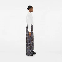 Bus Silk Pyjama Trousers in Knight - Women, Cotton | Burberry® Official