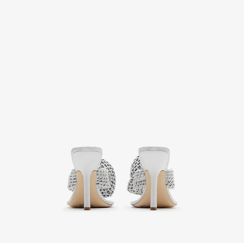 Crochet Rose Sandals in Optic white - Women | Burberry® Official