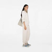 Cashmere Blend Zip Hoodie in Chalk - Women | Burberry® Official