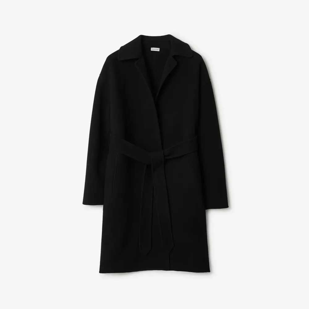 Cashmere Wrap Coat in Black - Women | Burberry® Official