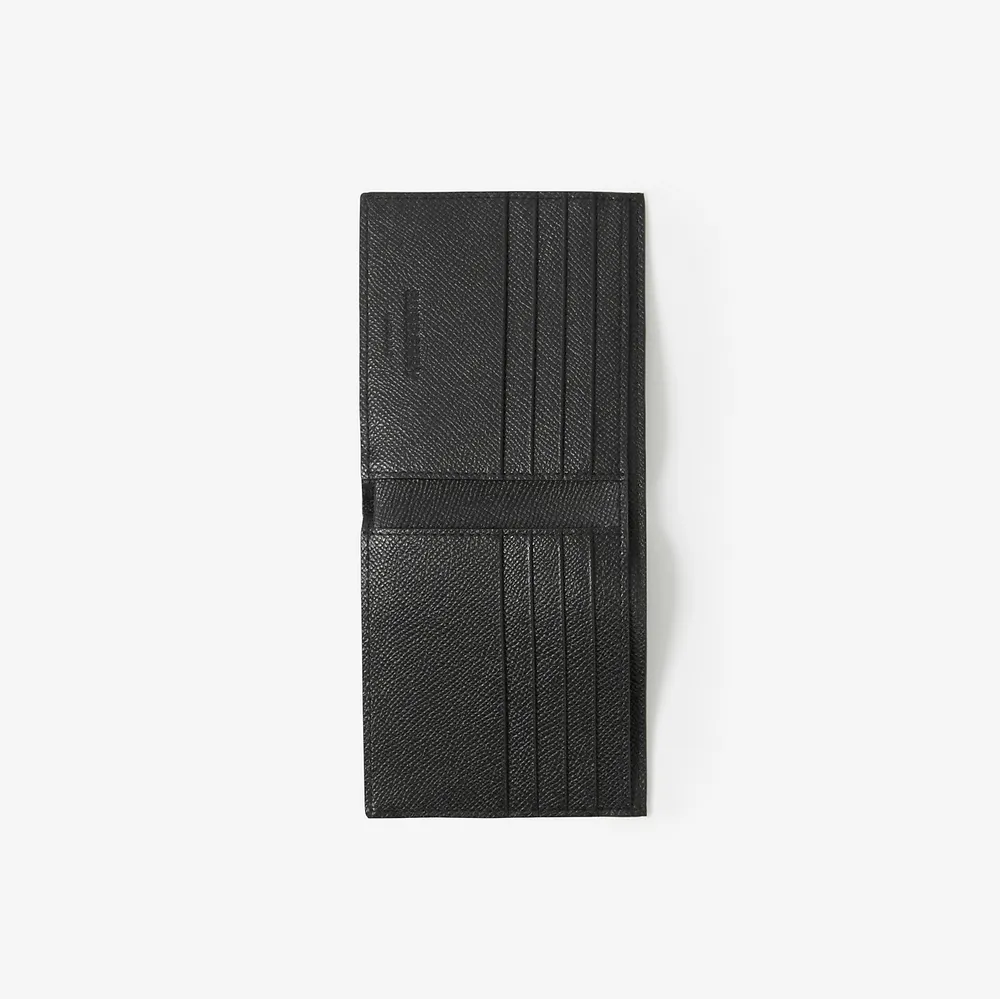 Grainy Leather TB Bifold Wallet in Black/black - Men