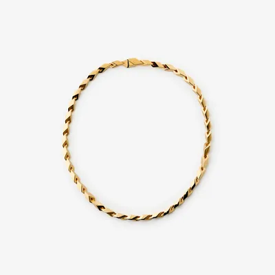 Hollow Cuban Chain Necklace in Gold - Women | Burberry® Official